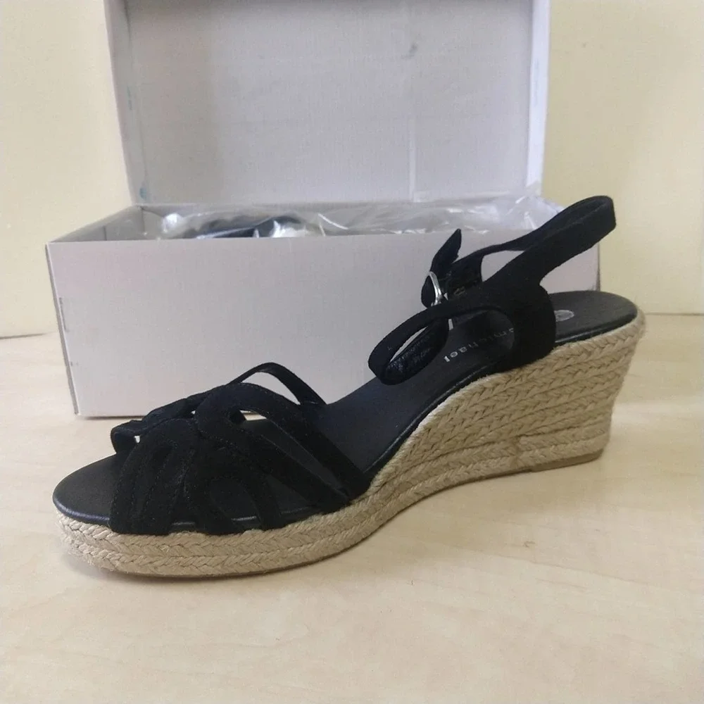 Eric Michael Marilyn Black Espadrilles Sandals 11